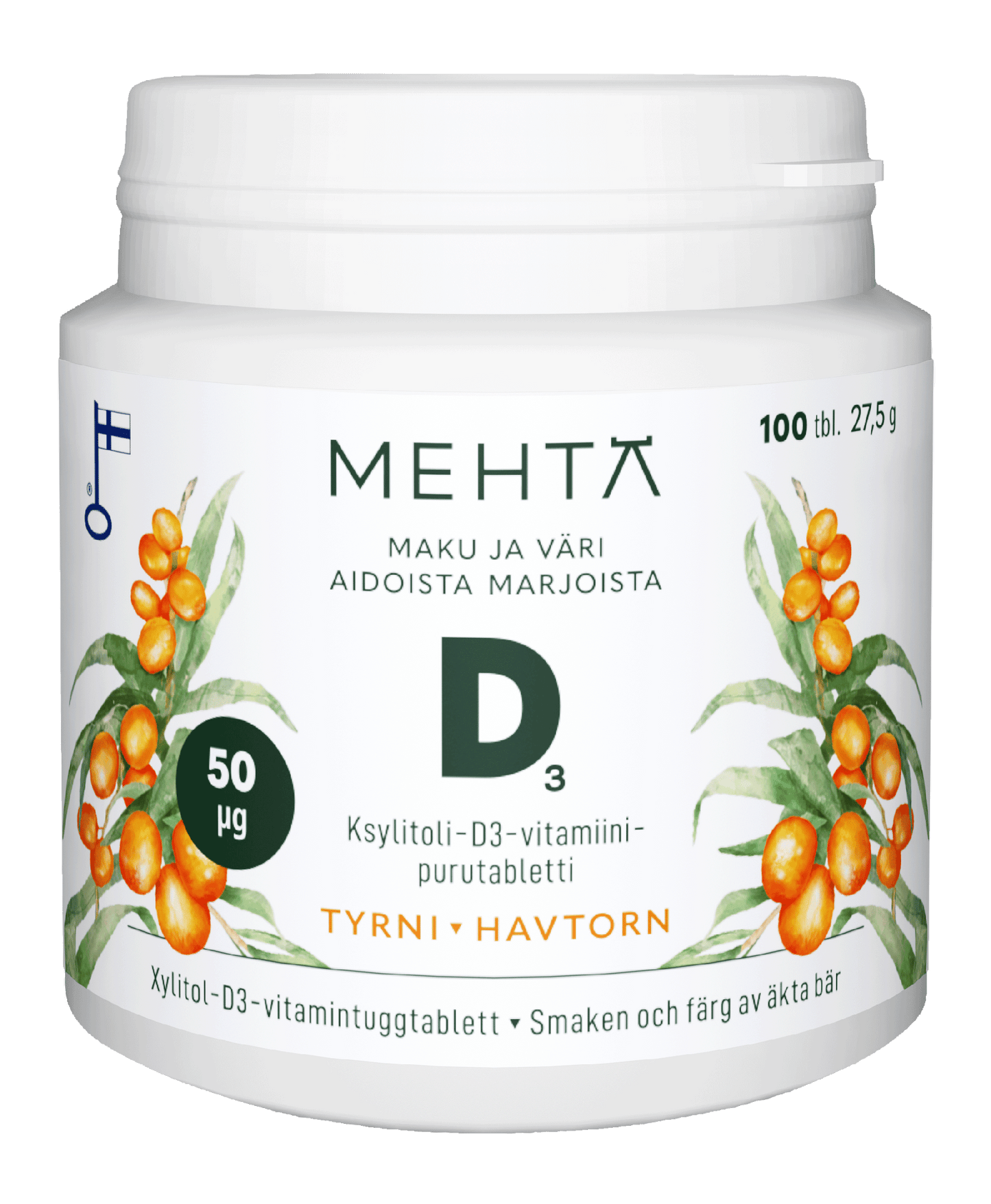 Mehtä D-vitamiini 50 µg Tyrni-Vitabalans-Hyvinvoinnin Tavaratalo