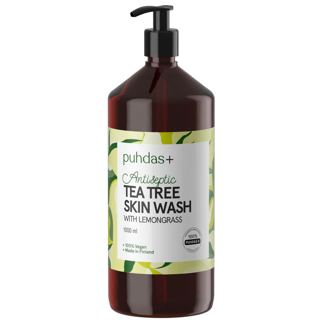 Puhdas+ Tea Tree Skin Wash Lemongrass-Puhdas+-Hyvinvoinnin Tavaratalo