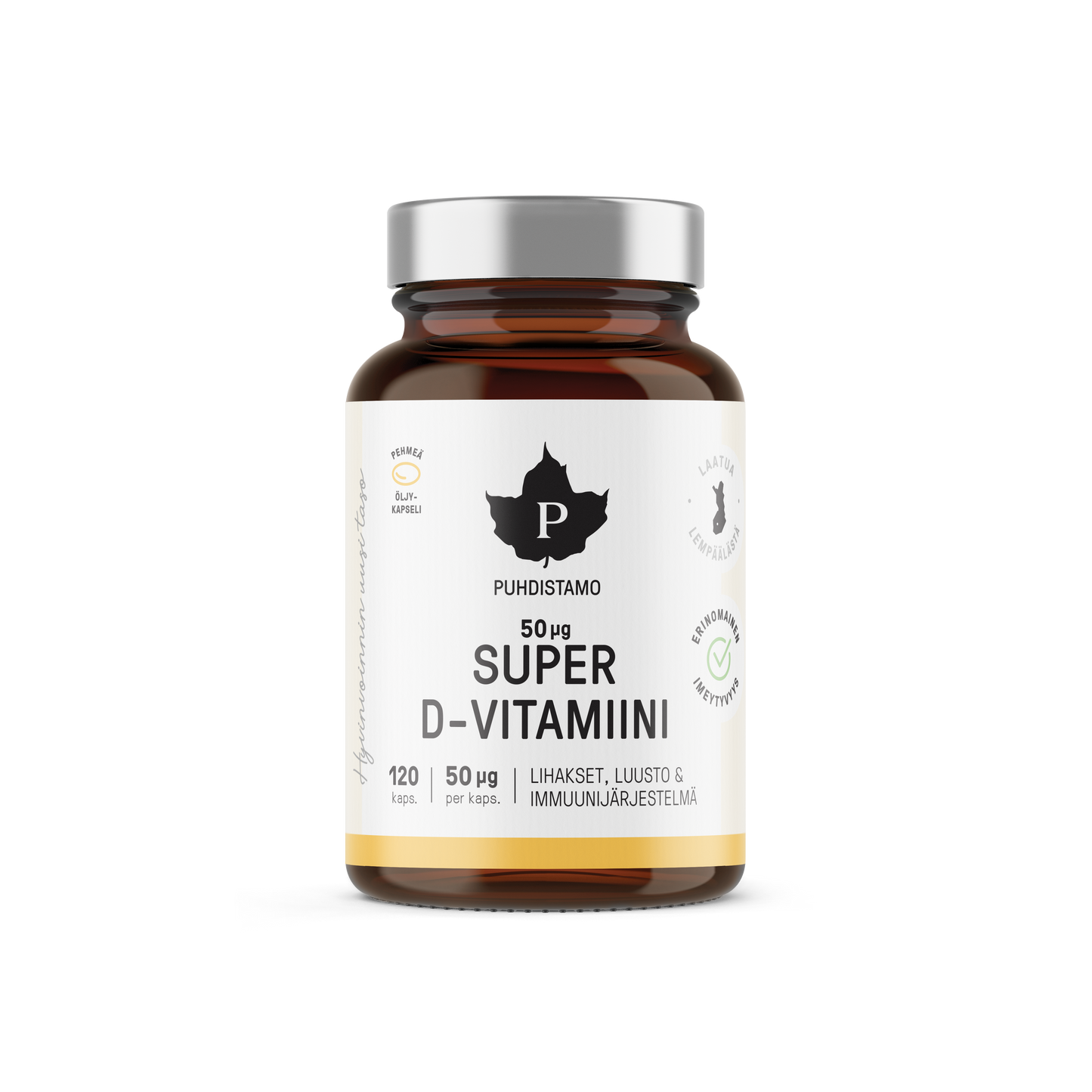 Puhdistamo Super D-vitamiini 50 mikrog-Puhdistamo-Hyvinvoinnin Tavaratalo