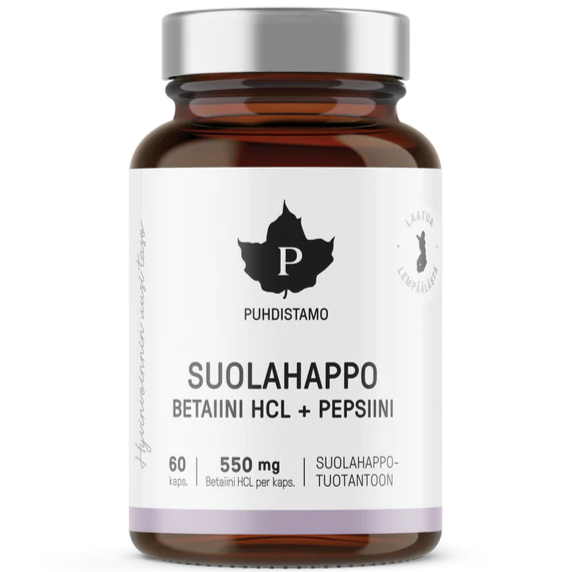 Puhdistamo Suolahappo kapselit-Puhdistamo-Hyvinvoinnin Tavaratalo