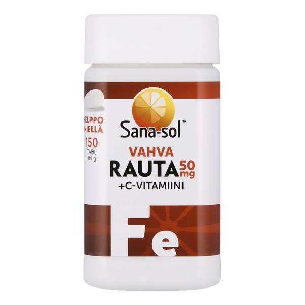 Sana-sol Vahva Rauta + C-vitamiini-Sana-sol-Hyvinvoinnin Tavaratalo