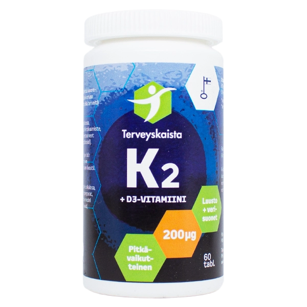 Terveyskaista Pitkävaikutteinen K2+D3-Terveyskaista-Hyvinvoinnin Tavaratalo
