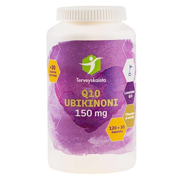 Terveyskaista Q10 Ubikinoni 150 mg-Terveyskaista-Hyvinvoinnin Tavaratalo