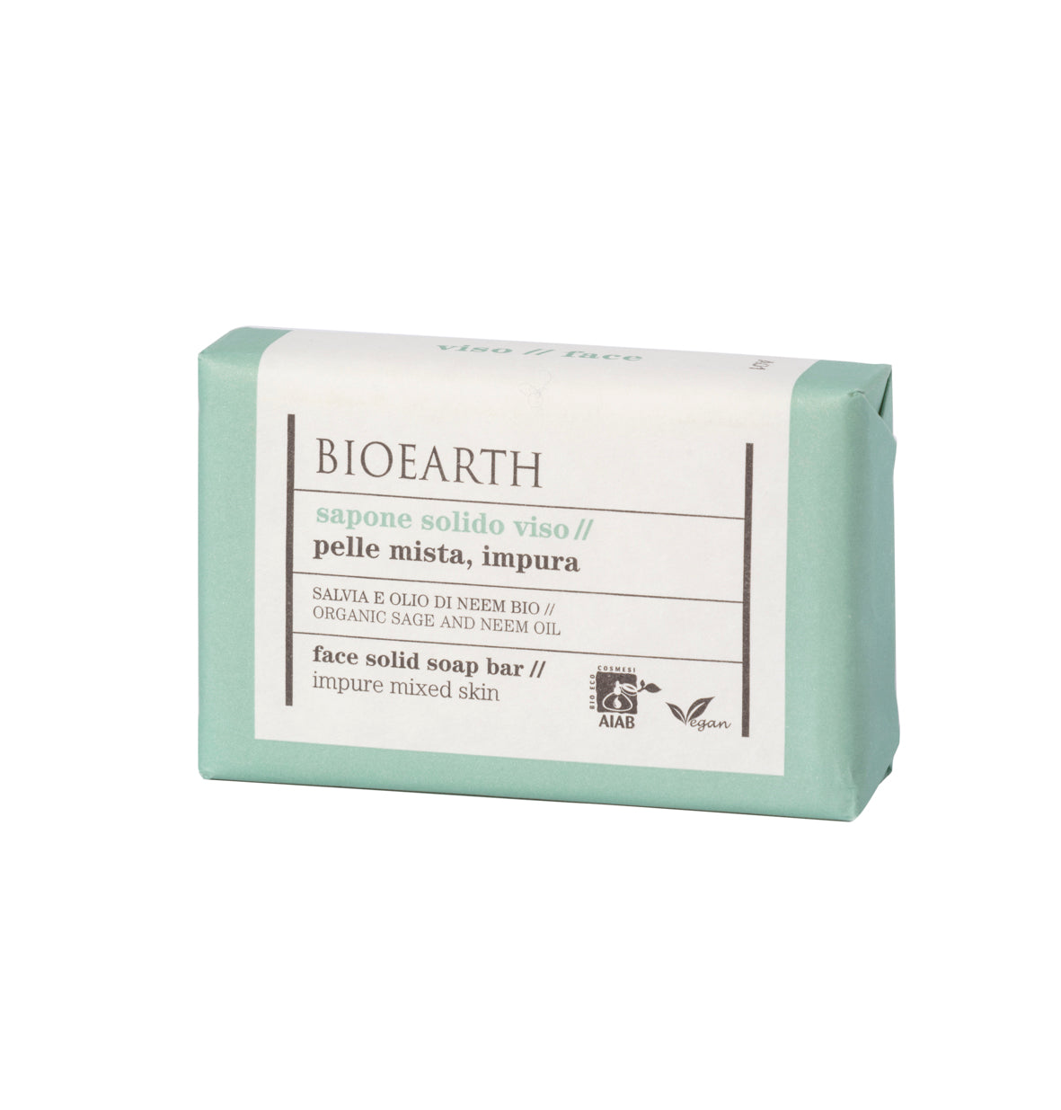 Bioearth Solid Face Soap Sage & Neem-Bioearth-Hyvinvoinnin Tavaratalo