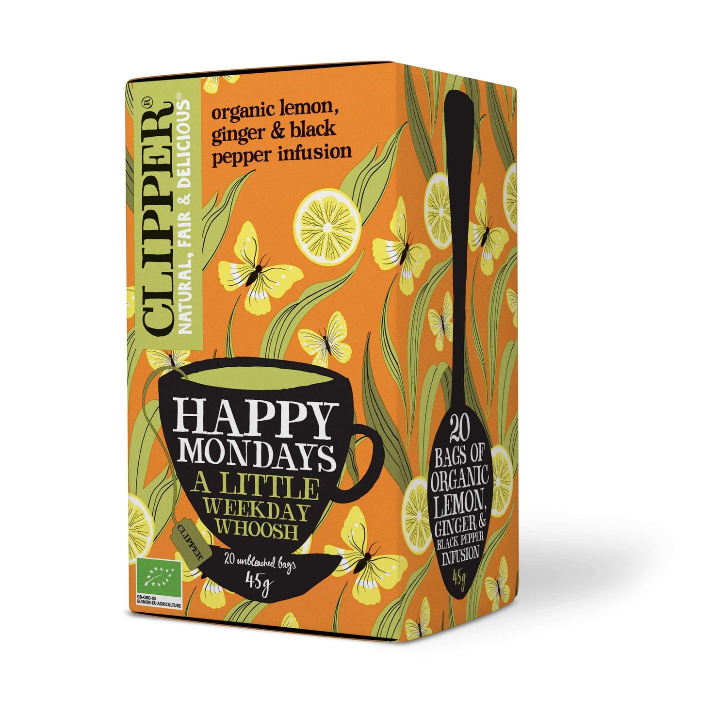 Clipper Luomu Happy Mondays tee-Clipper-Hyvinvoinnin Tavaratalo