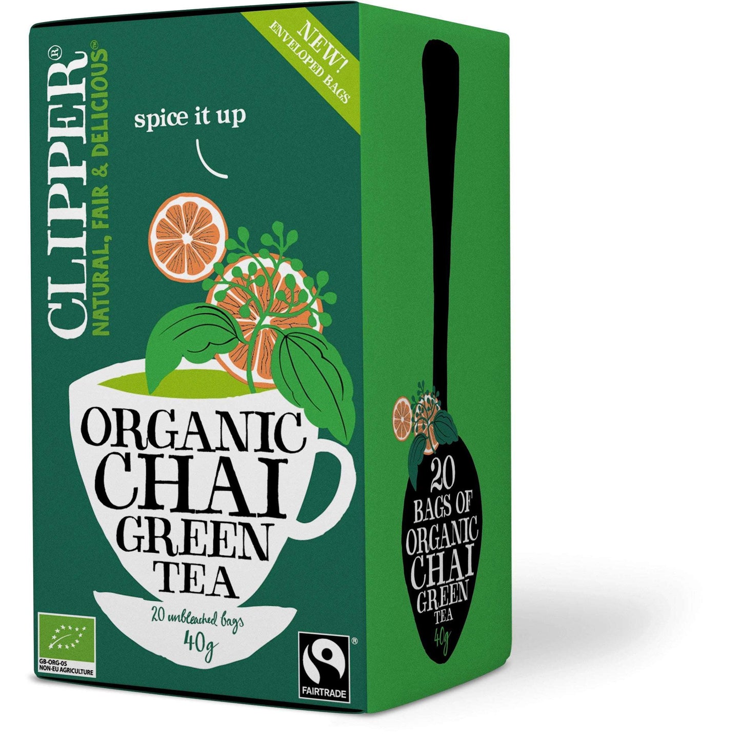 Clipper Luomu Vihreä Chai tee-Clipper-Hyvinvoinnin Tavaratalo