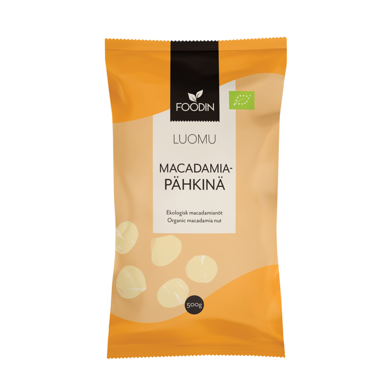 Foodin Luomu Macadamiapähkinä-Foodin-Hyvinvoinnin Tavaratalo