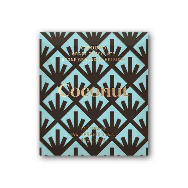 Goodio Luomu Coconut Raakasuklaa 51%-Goodio-Hyvinvoinnin Tavaratalo