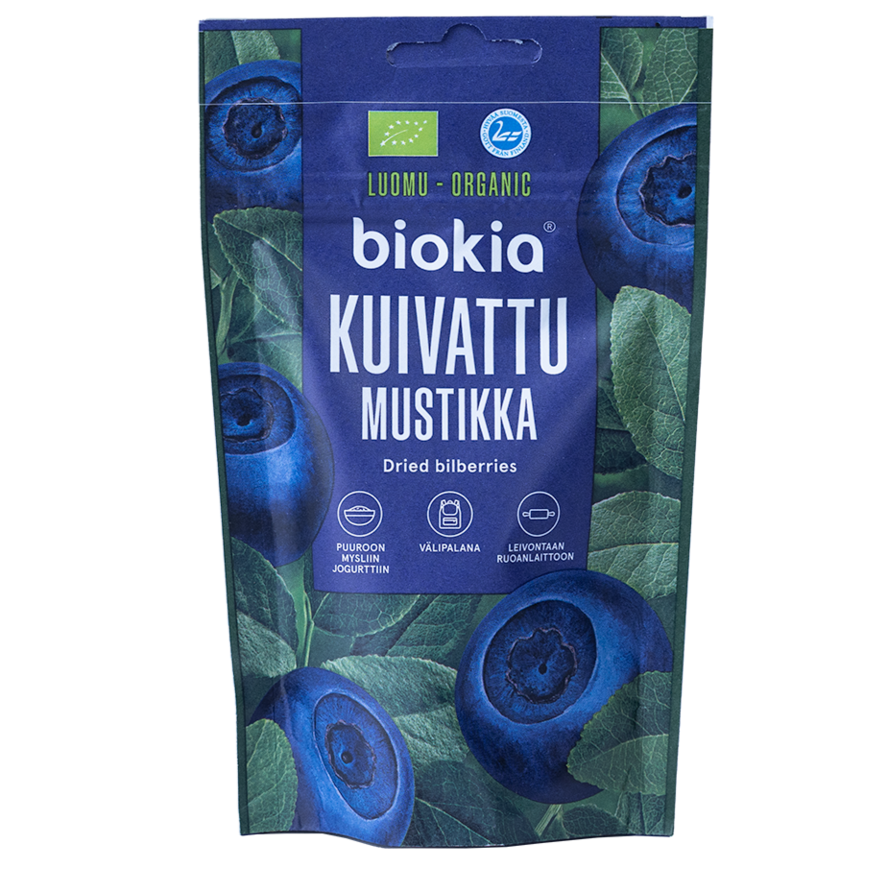 Biokia Luomu Kuivattu Mustikka-Biokia-Hyvinvoinnin Tavaratalo