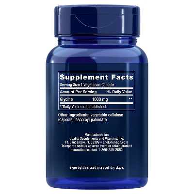 Life Extension Glycine-Life Extension-Hyvinvoinnin Tavaratalo