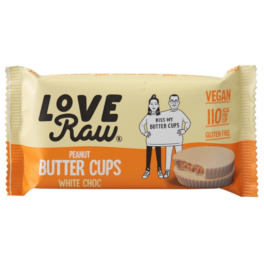 LoveRaw Peanut Butter Cups White Choc Uusi klassikko