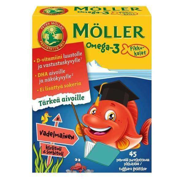 Möller Omega-3 Pikkukalat Vadelma-Möller-Hyvinvoinnin Tavaratalo