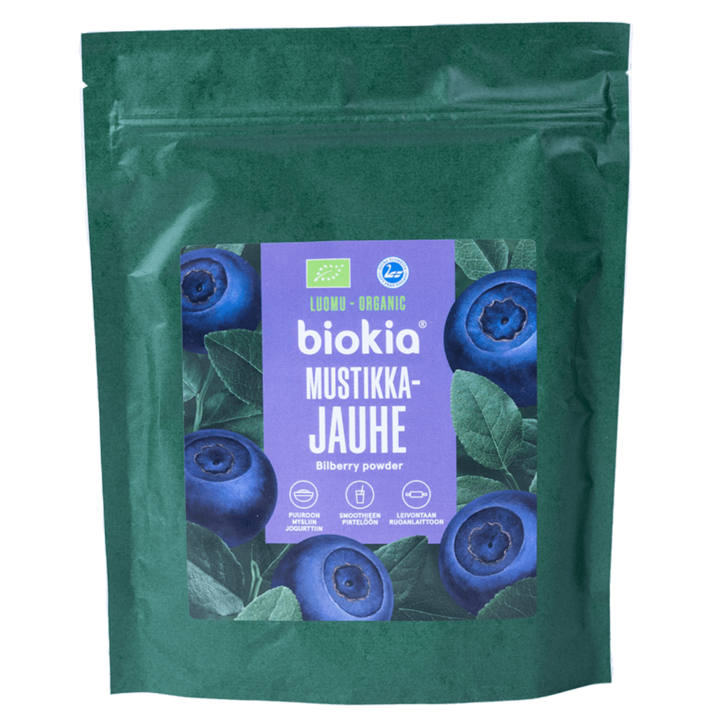 Biokia Luomu Mustikkajauhe-Biokia-Hyvinvoinnin Tavaratalo