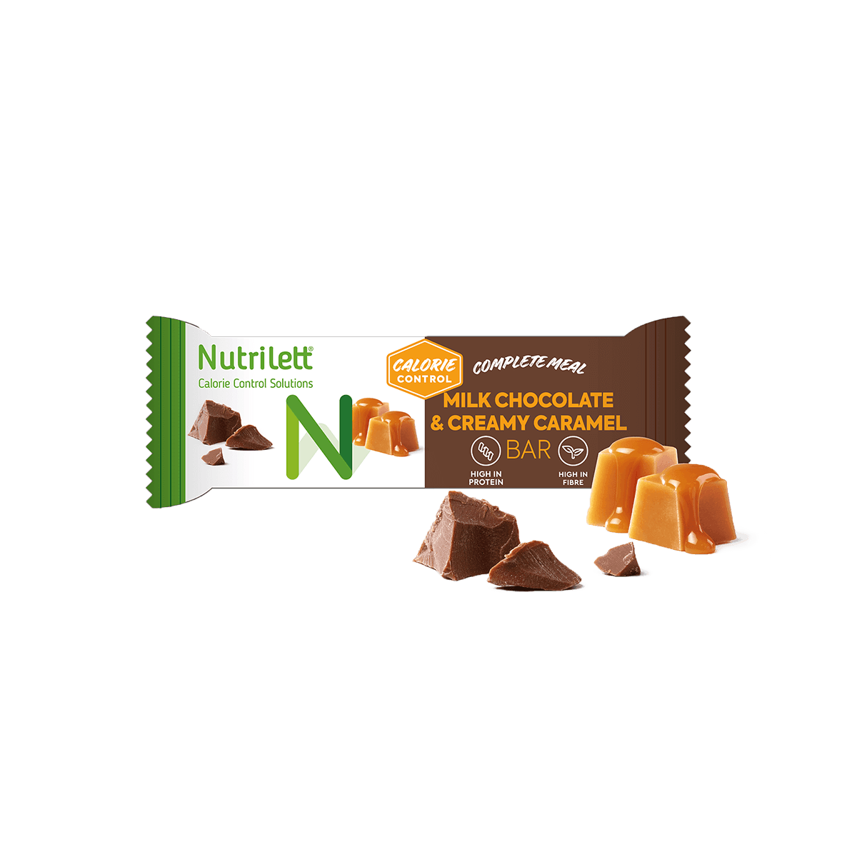 Nutrilett Ateriankorvikepatukka Milk Chocolate & Creamy Caramel 15-pack-Nutrilett-Hyvinvoinnin Tavaratalo