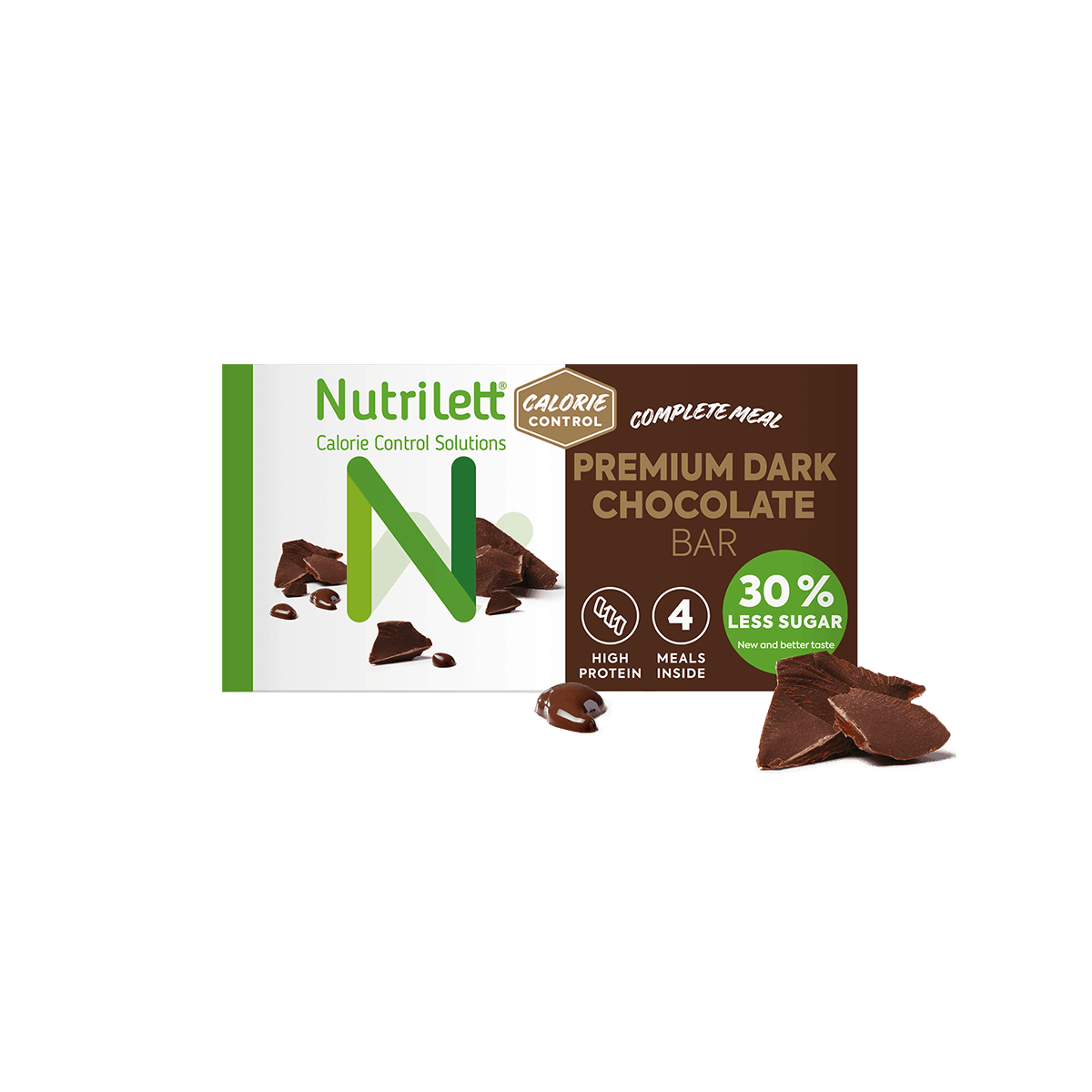 Nutrilett Ateriankorvikepatukka Premium Dark Chocolate 4-pack-Nutrilett-Hyvinvoinnin Tavaratalo