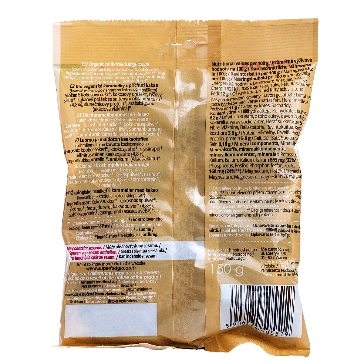 Superfudgio Luomu Kaakaofudge-Superfudgio-Hyvinvoinnin Tavaratalo