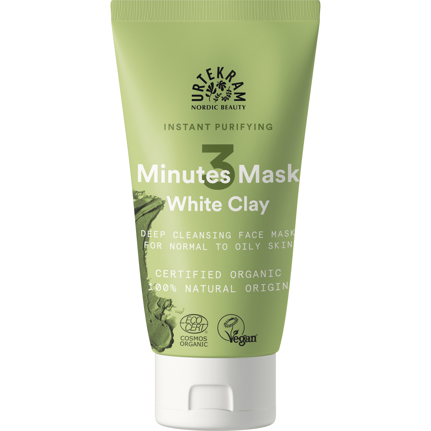 Urtekram Instant Purifying 3 Minutes Face Mask White Clay-Urtekram-Hyvinvoinnin Tavaratalo