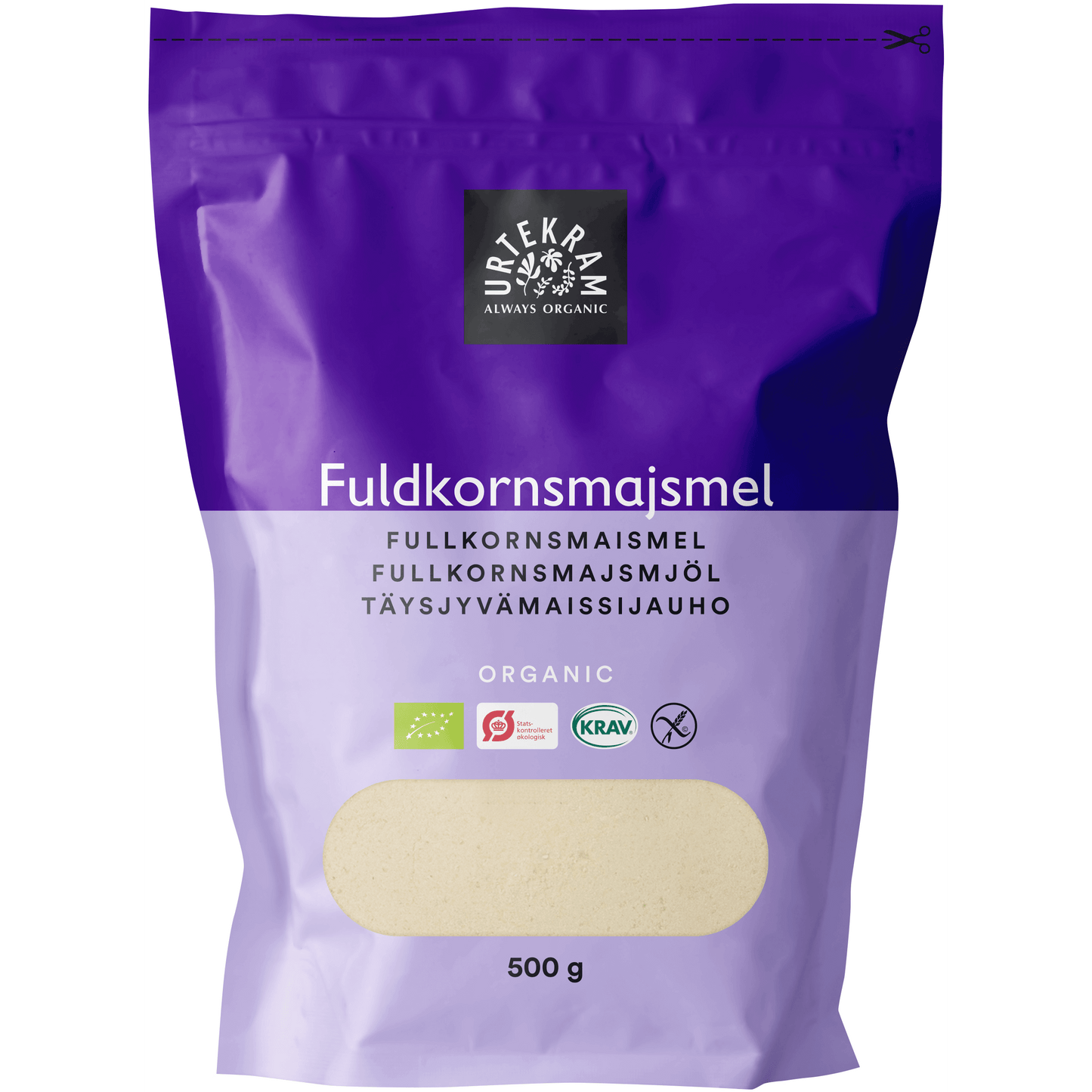 Urtekram Luomu Täysjyvämaissijauho-Urtekram-Hyvinvoinnin Tavaratalo