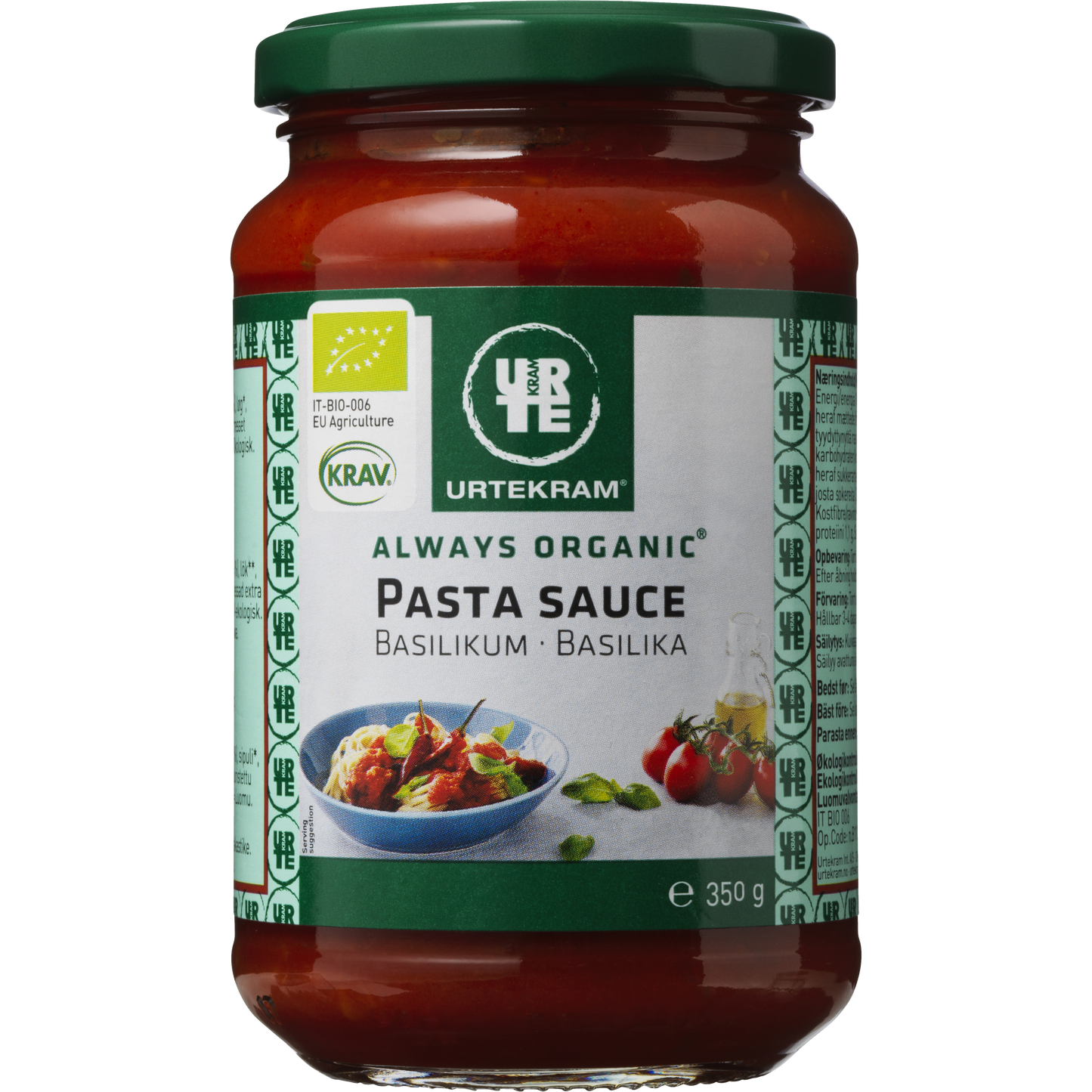 Urtekram Luomu Pastakastike Basilika-Urtekram-Hyvinvoinnin Tavaratalo