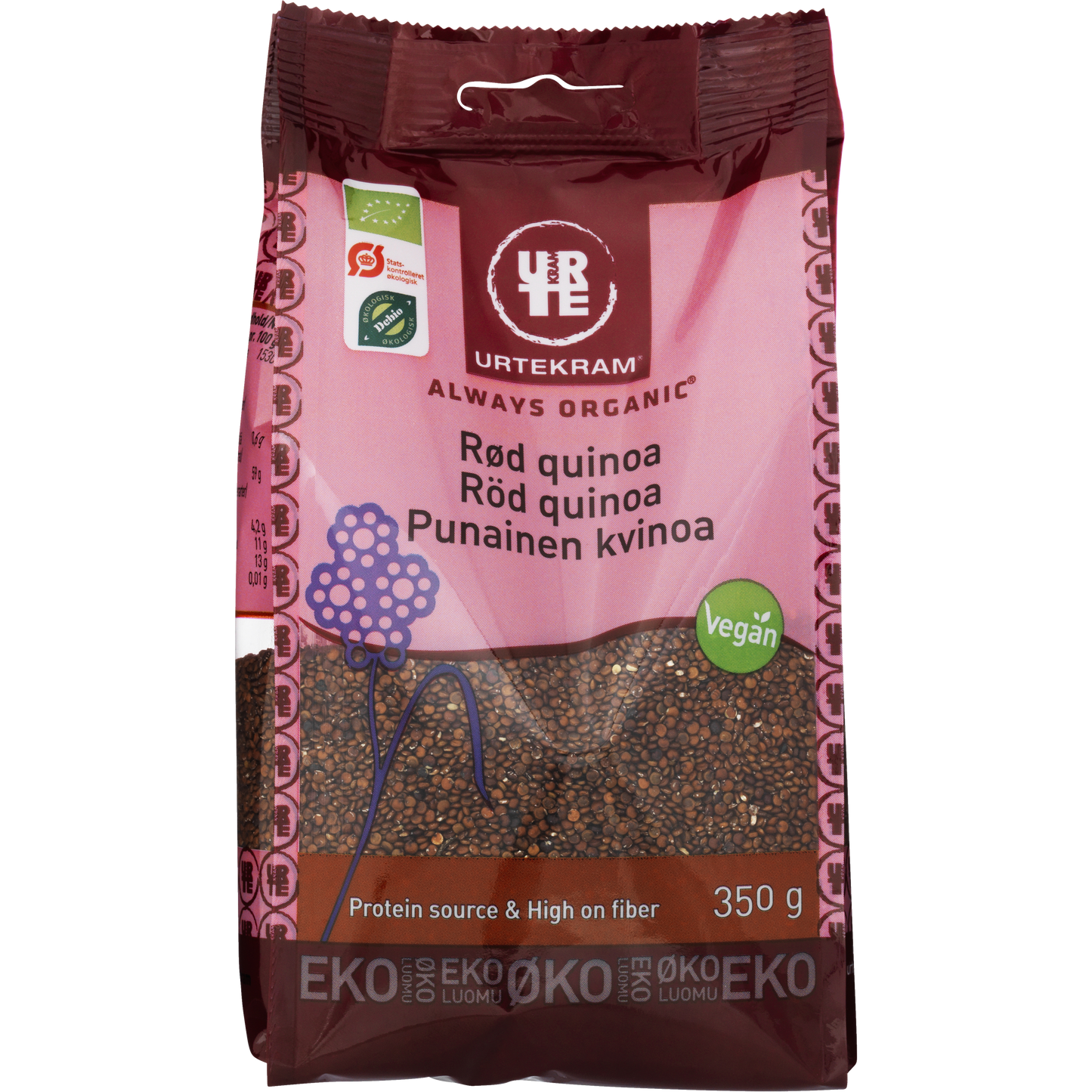 Urtekram Luomu Punainen kvinoa-Urtekram-Hyvinvoinnin Tavaratalo