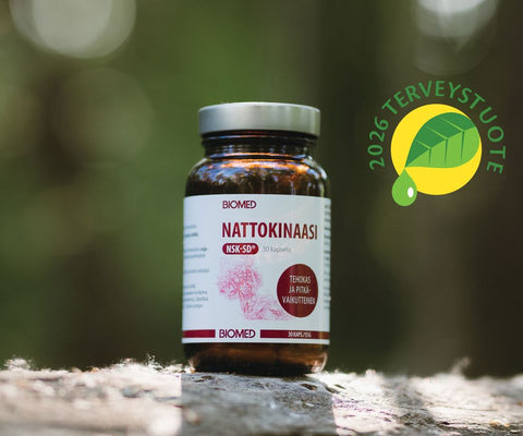 Biomed Nattokinaasi NSK-SD® valittiin Vuoden 2026 terveystuotteeksi