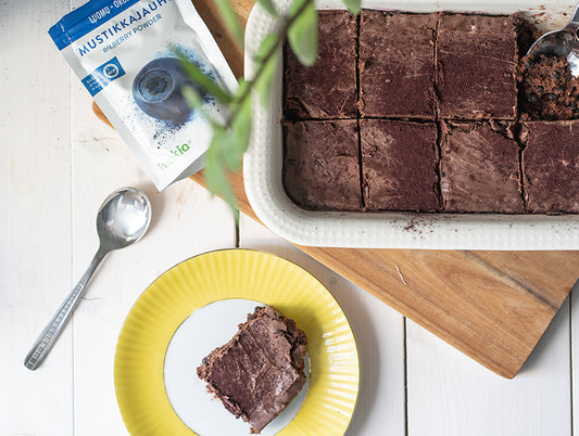 Vegaaniset mustikka-banaanibrowniet