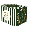 24 Days of Christmask -kasvonaamiojoulukalenteri, vihreä-valkoraitainen lahjarasia