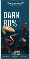Benjamissimo Luomu Sokeriton Tumma Suklaa 80 % 60 g -patukka