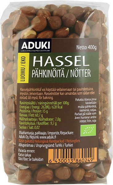 Aduki Luomu Hasselpähkinä