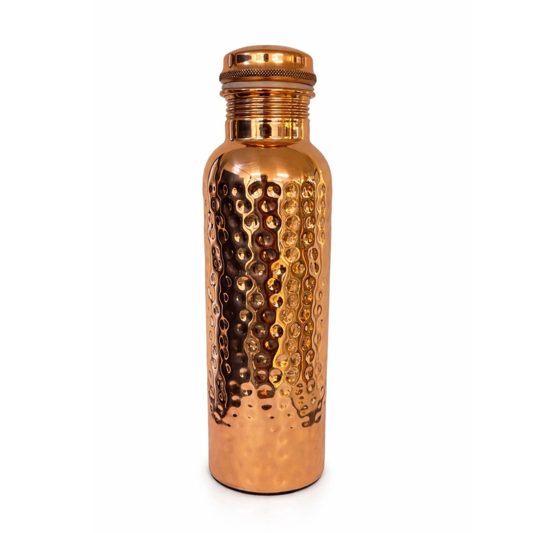 Ayurveda Specialist kuparinen taottu vesipullo, kiillotettu pinta, 1 litra, 340 g