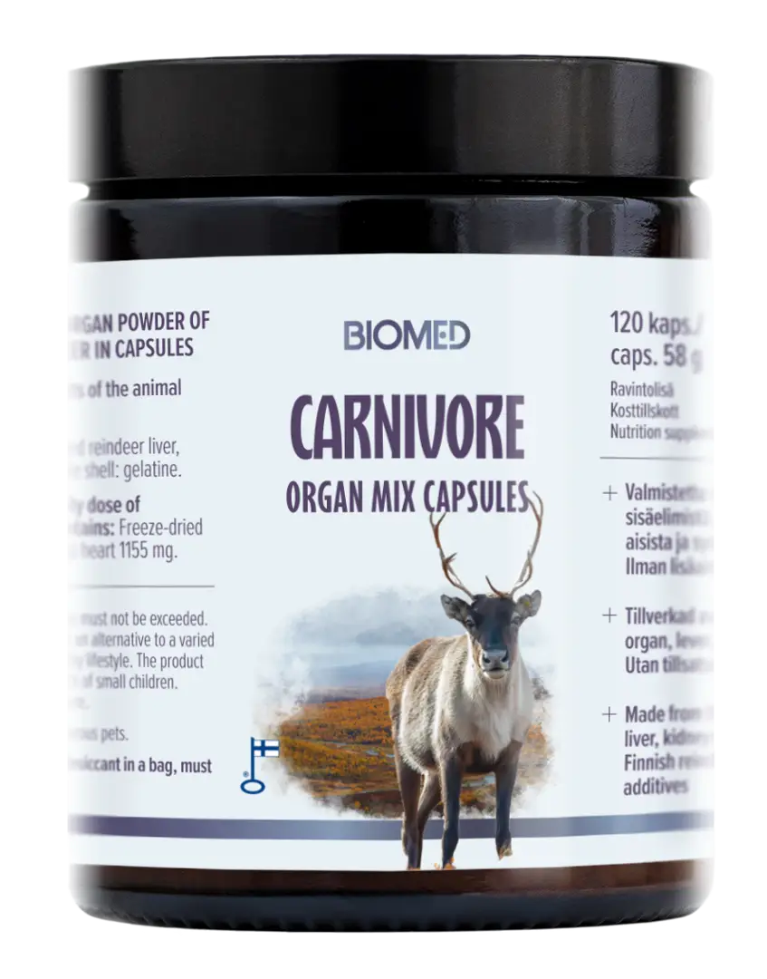 Biomed Carnivore Organ Mix Capsules-Biomed-Hyvinvoinnin Tavaratalo