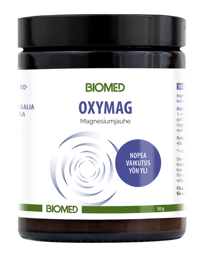Biomed OxyMag Magnesiumjauhe-Biomed-Hyvinvoinnin Tavaratalo