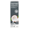 Biomed Superwhite -pakkauksen etupuoli: 97 % luonnollista alkuperää, vegaaninen, fluoriton, 100 g