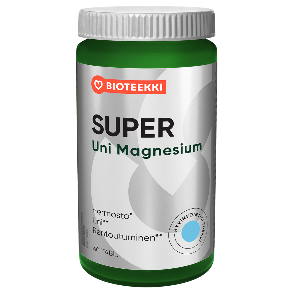 Bioteekki Super Uni Magnesium-Bioteekin-Hyvinvoinnin Tavaratalo