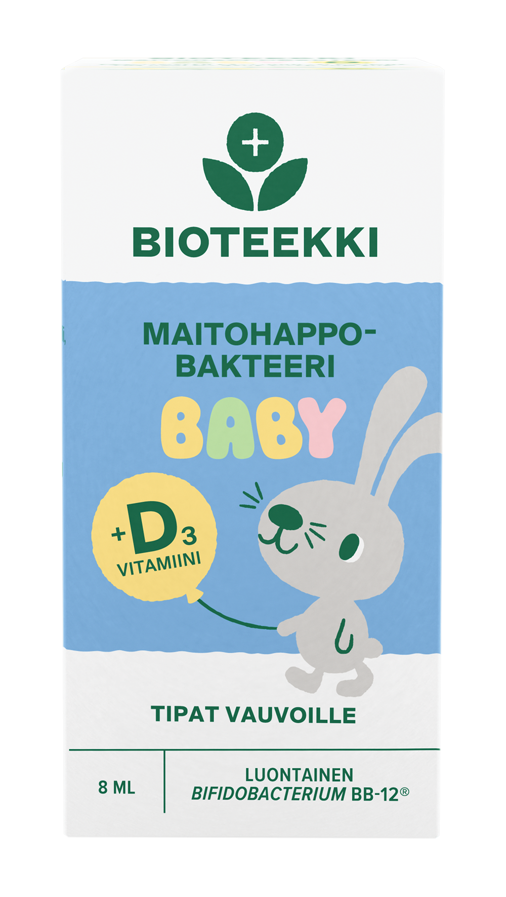 Bioteekki Maitohappobakteeri Baby + D3 Tipat (Parasta ennen 31.01.2026)-Bioteekin-Hyvinvoinnin Tavaratalo