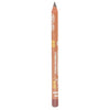 A brown eyebrow pencil with a pointed tip, featuring gold and white text on the side, is showcased against a white background. The pencil appears cylindrical with a matte finish and no visible packaging. Text on the barrel uses a clear sans-serif font. No people or hands are present in this straightforward product shot.