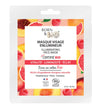 A packet of Born to Bio Illuminating Face Mask featuring images of grapefruit, peach, and raspberry is shown. The packet is rectangular with a glossy surface finish and displays a multicolored background. Product name appears in bold, rounded lettering at the top. Other visible text indicates organic ingredients. No people or hands are present in the image.