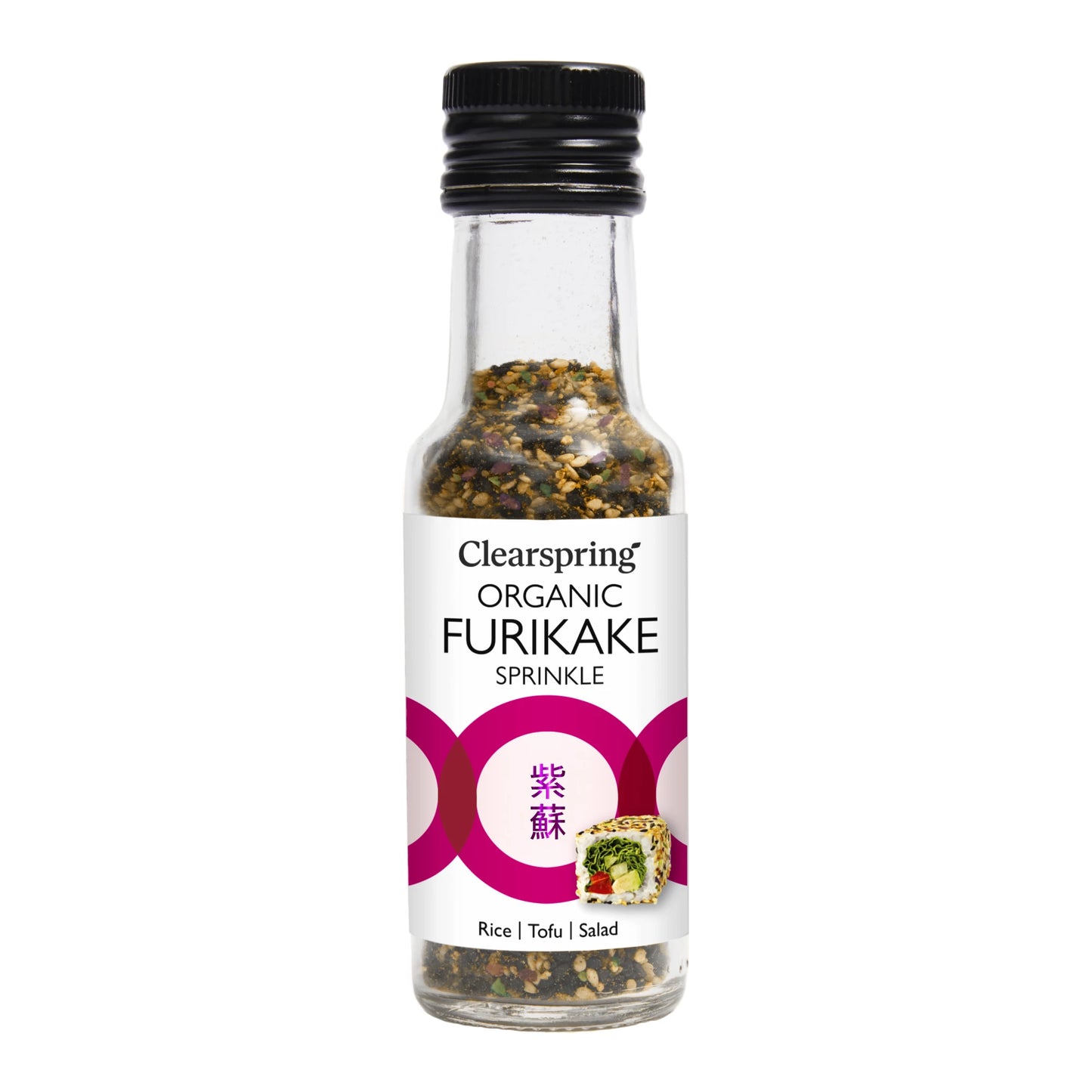 Clearspring Luomu Furikake mausteseos 50 g – japanilainen seesami- ja merilevämauste lasipullossa