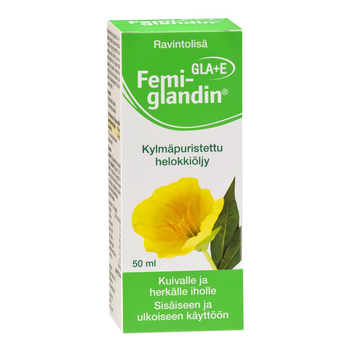 Femiglandin GLA+E Helokkiöljy-Hankintatukku-Hyvinvoinnin Tavaratalo
