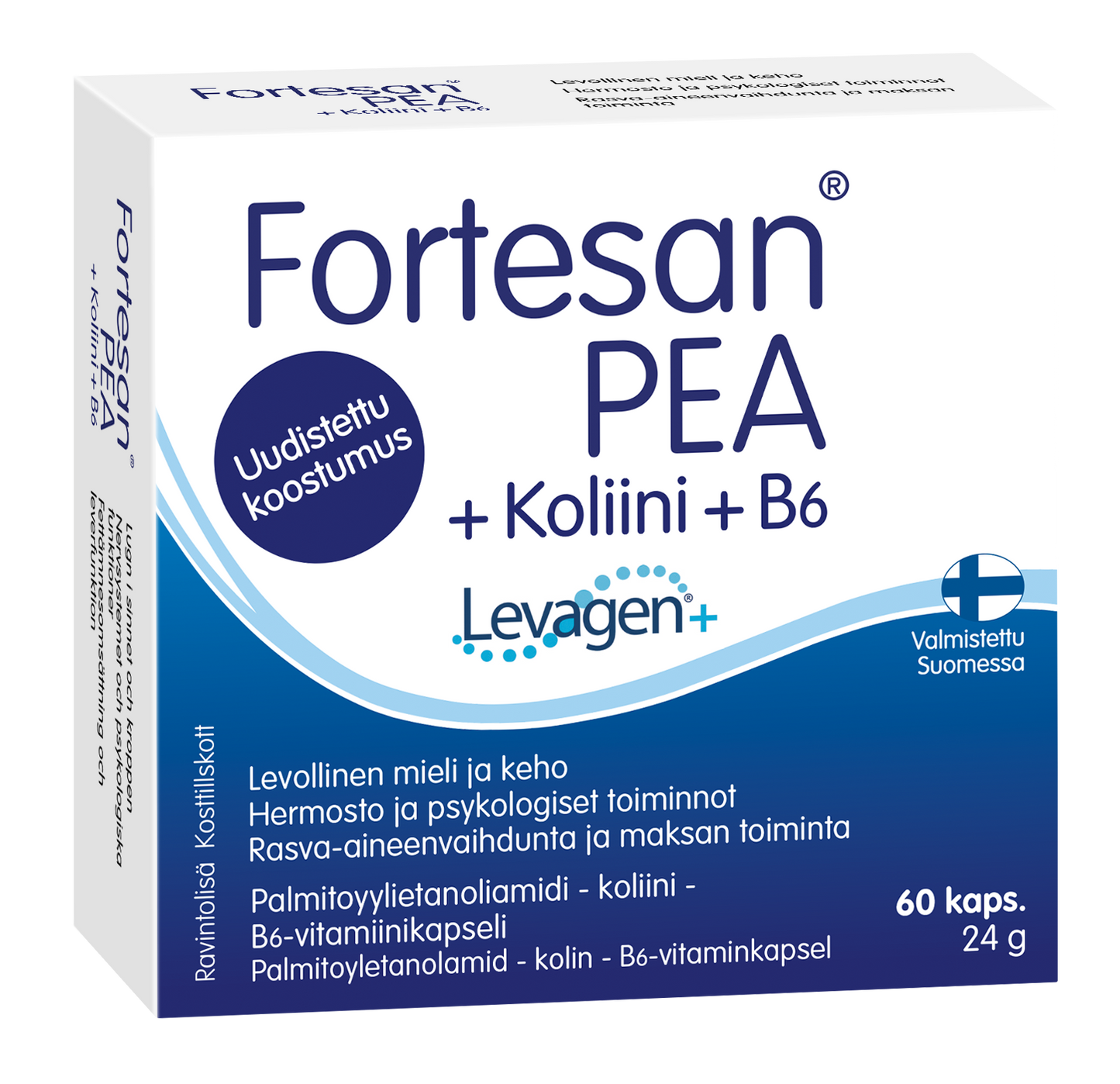 Fortesan® PEA + Koliini + B6-Hankintatukku-Hyvinvoinnin Tavaratalo
