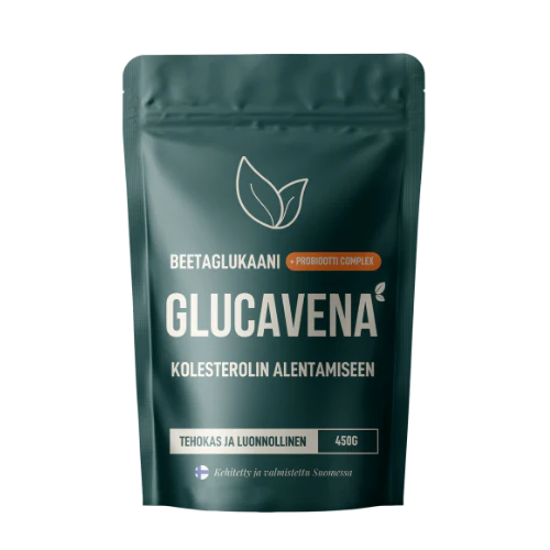Glucavena 450 g pussi, kauran beetaglukaania sisältävä vaniljanmakuinen jauhe