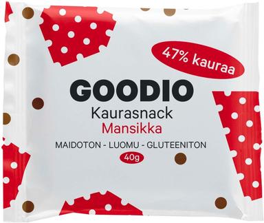 Goodio Luomu Kaurasnack Mansikka-Goodio-Hyvinvoinnin Tavaratalo