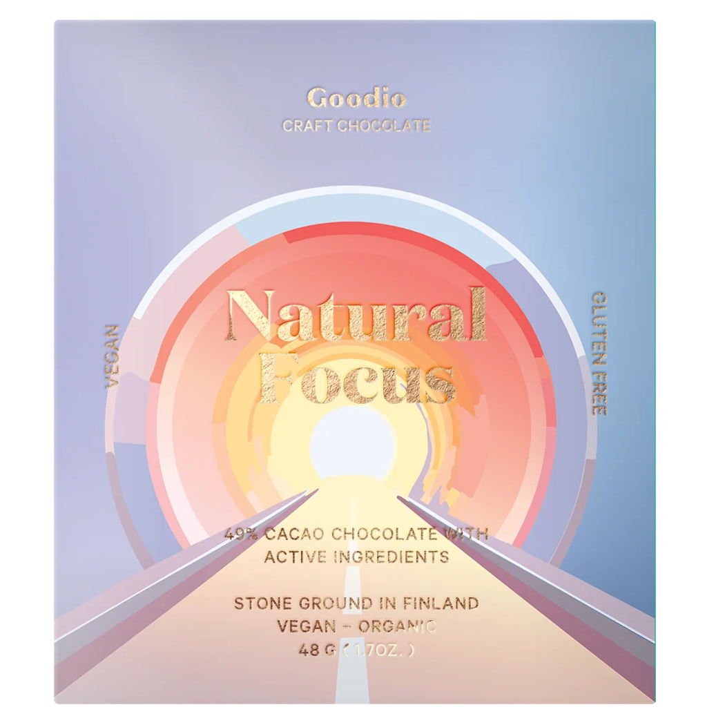 Goodio Natural Focus Luomusuklaa 49% -suklaalevy