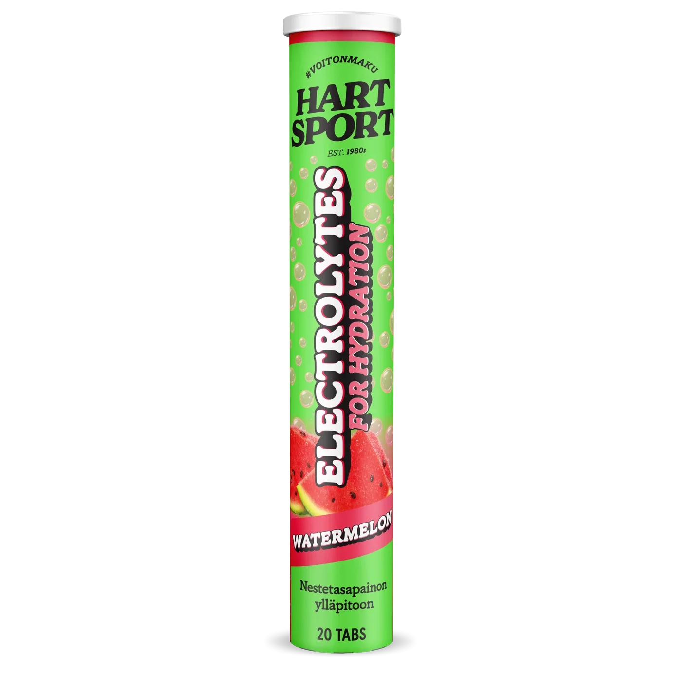 Hart-Sport Electrolytes -elektrolyyttiporetabletti, vesimelonin maku, 20 tablettia