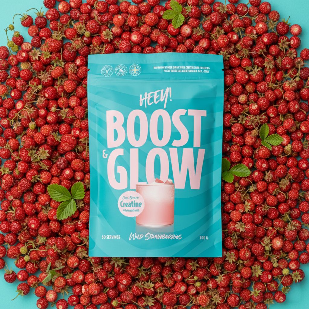 Heey! Boost & Glow Creatine + Coll-egan®, Wild Strawberries