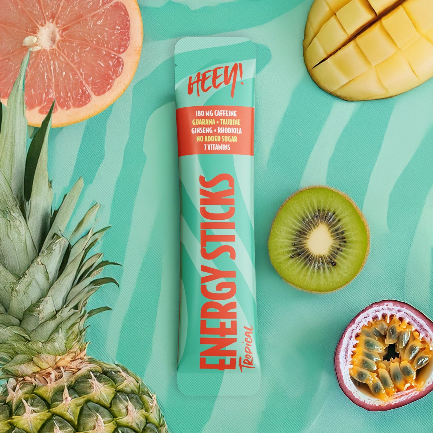 Heey! Energy Sticks Caffeine + Guarana Tropical-Heey!-Hyvinvoinnin Tavaratalo