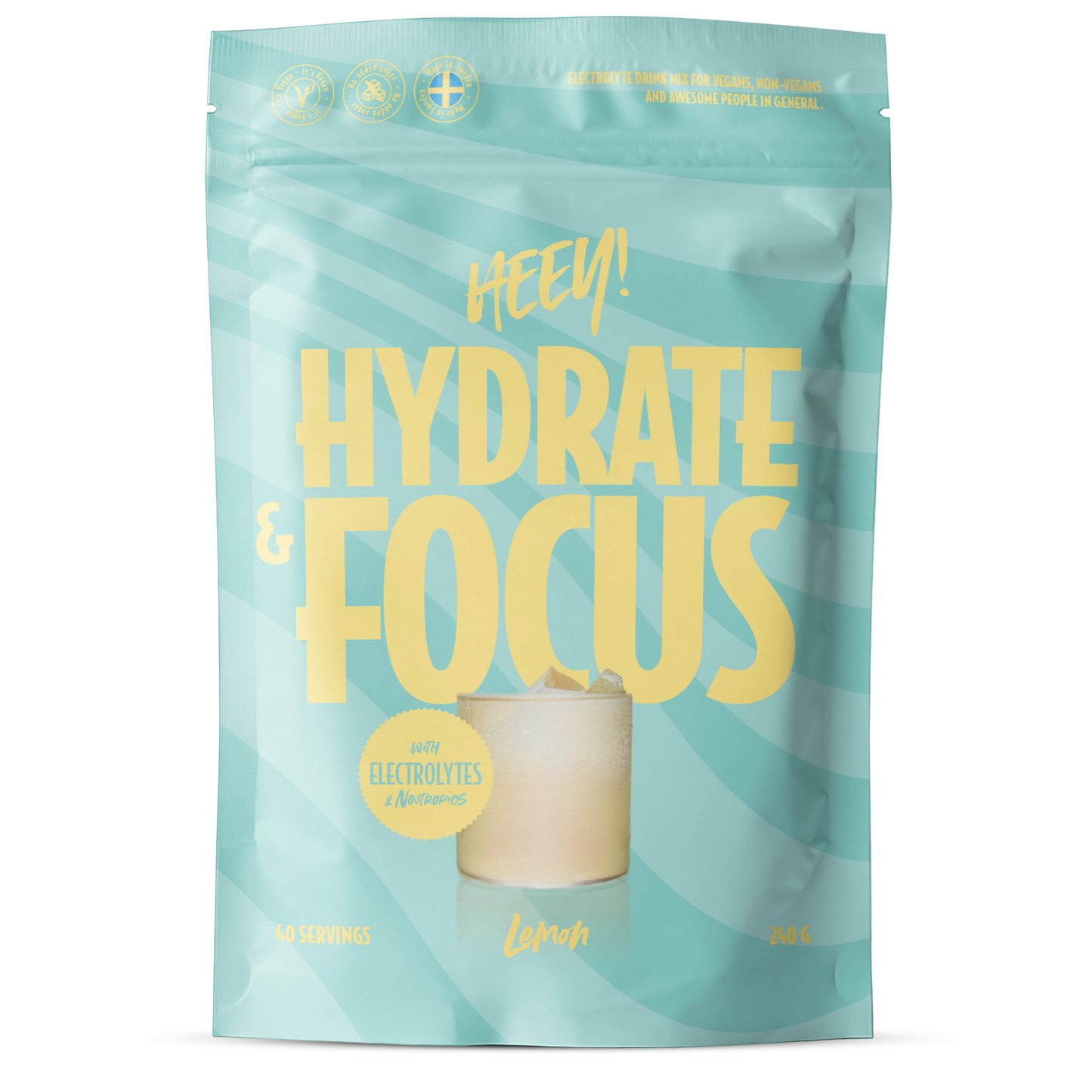 Heey! Hydrate & Focus Electrolytes Lemon-Heey!-Hyvinvoinnin Tavaratalo