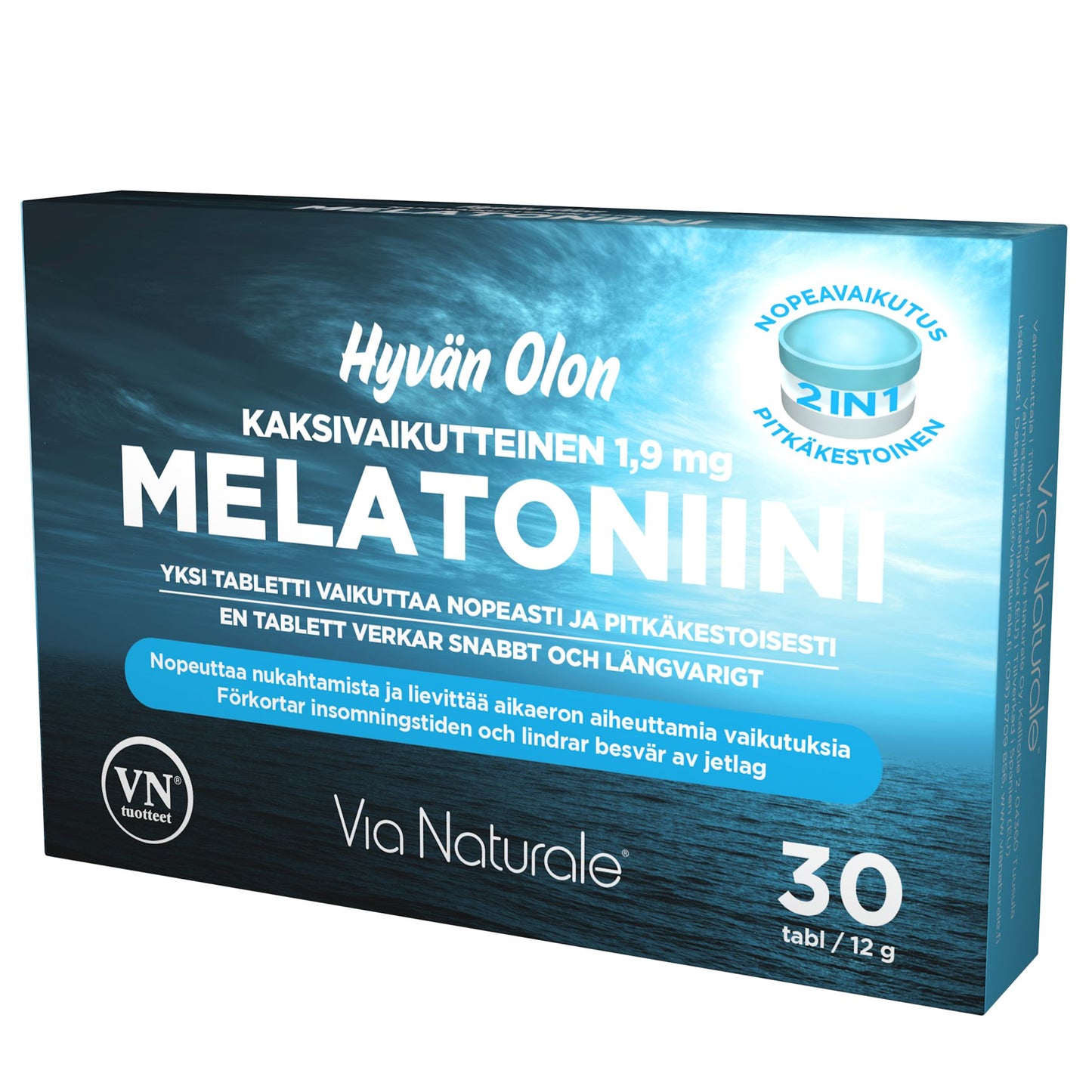 Hyvän Olon Kaksivaikutteinen Melatoniini 1,9 mg