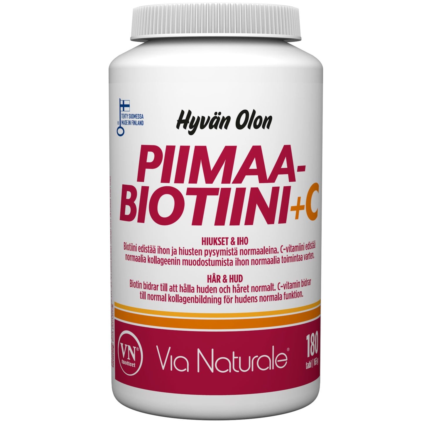 Hyvän Olon Piimaa-Biotiini + C-vitamiini-Via Naturale-Hyvinvoinnin Tavaratalo