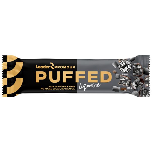 Leader Promour Puffed Liquorice-Leader-Hyvinvoinnin Tavaratalo
